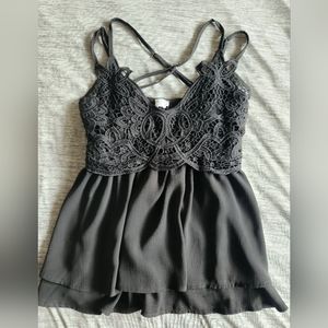 Feager brand black blouse.